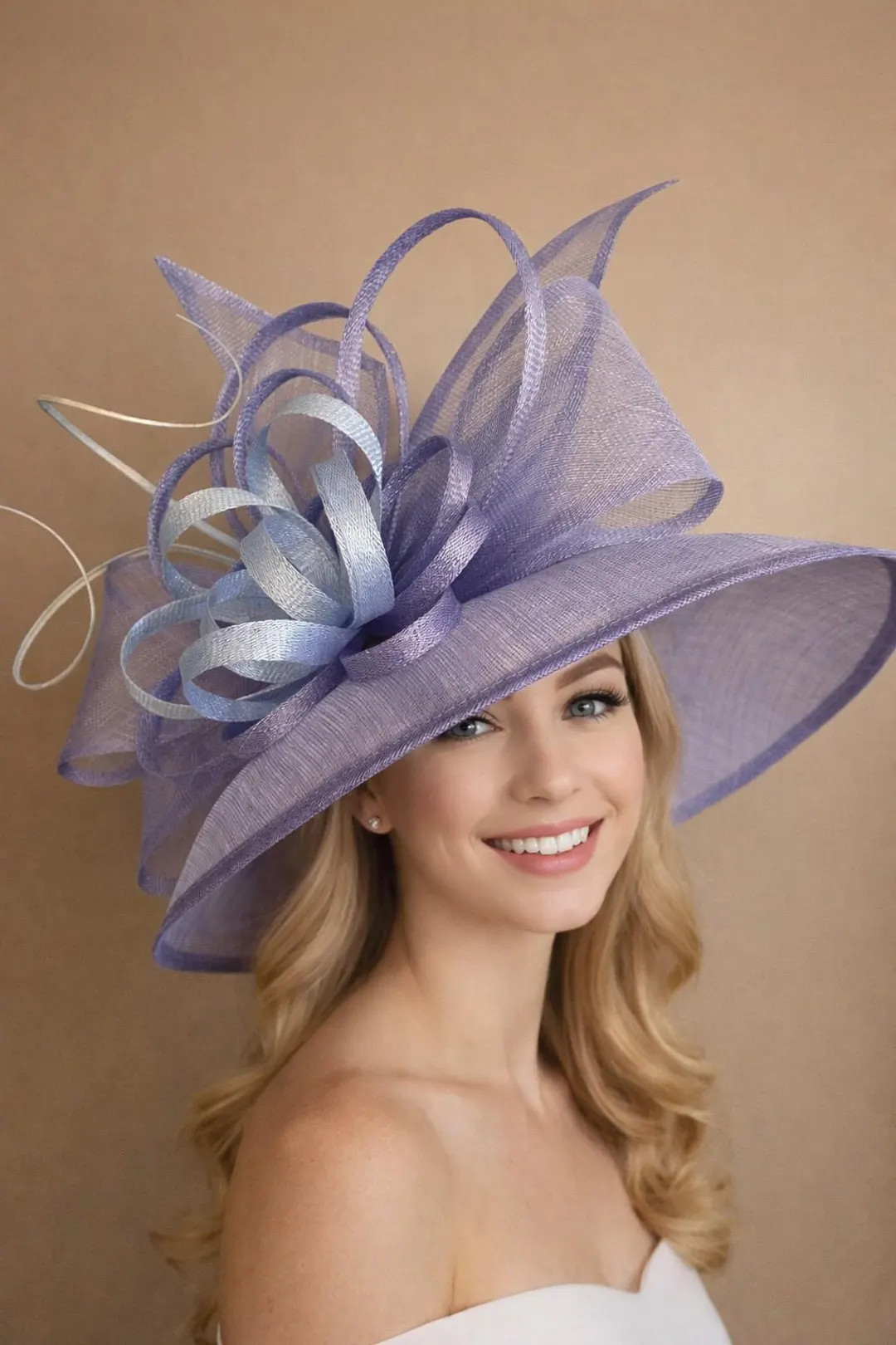 Periwinkle Sinamay Kentucky Derby Hat(m5): Mother's Day Tea Party Ascot Hat | Etsy (US)