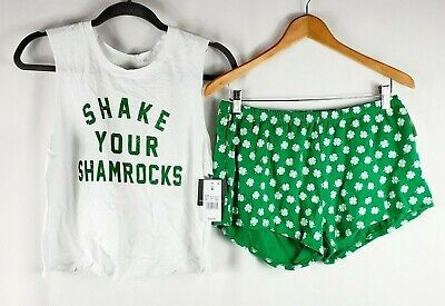 Shake Your Shamrocks PJ SET Sleepwear Size S Lounge Pajama Grayson Threads | eBay AU
