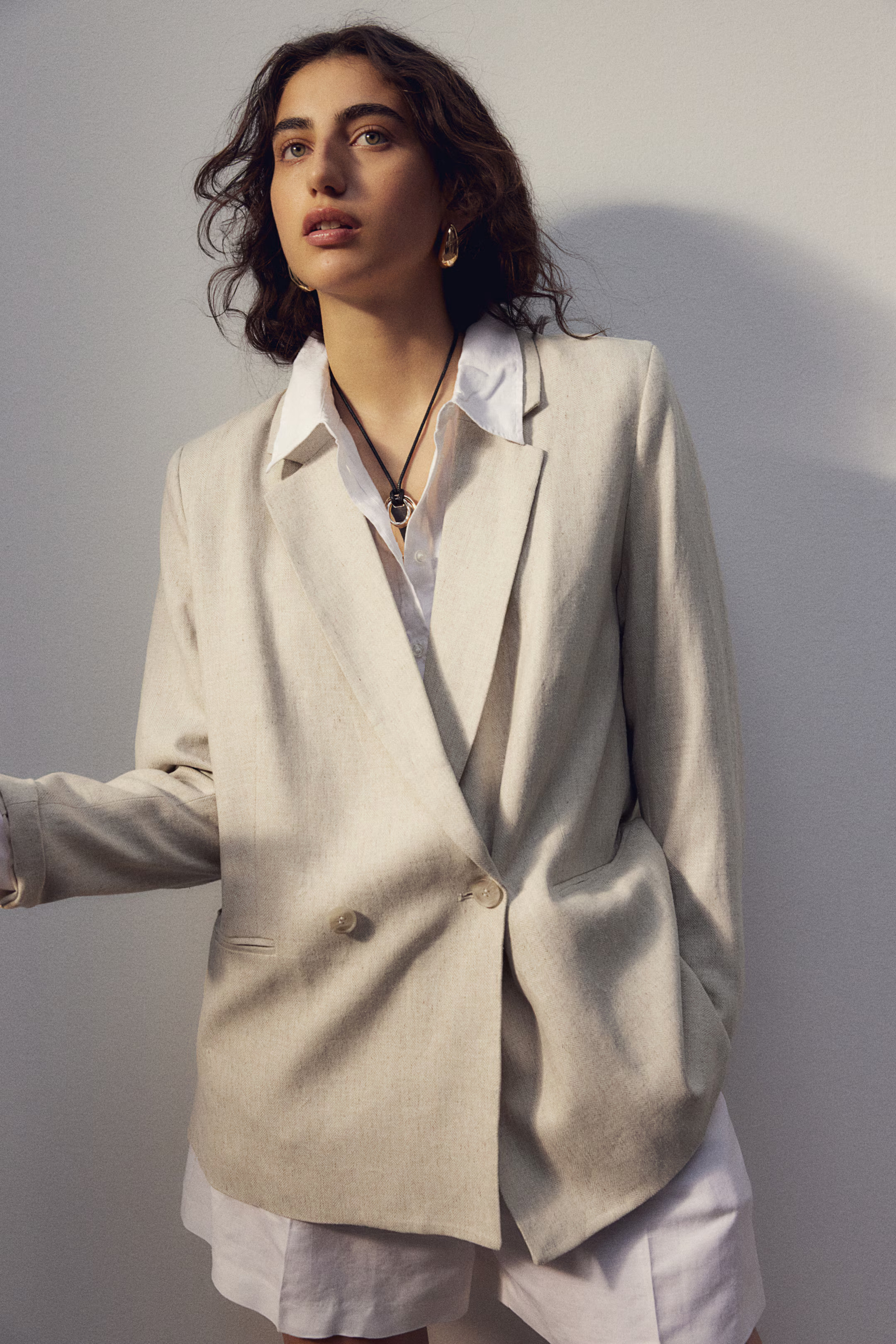 Zweireihiger Blazer - Hellbeige - Ladies | H&M AT | H&M (DE, AT, CH, NL, FI)
