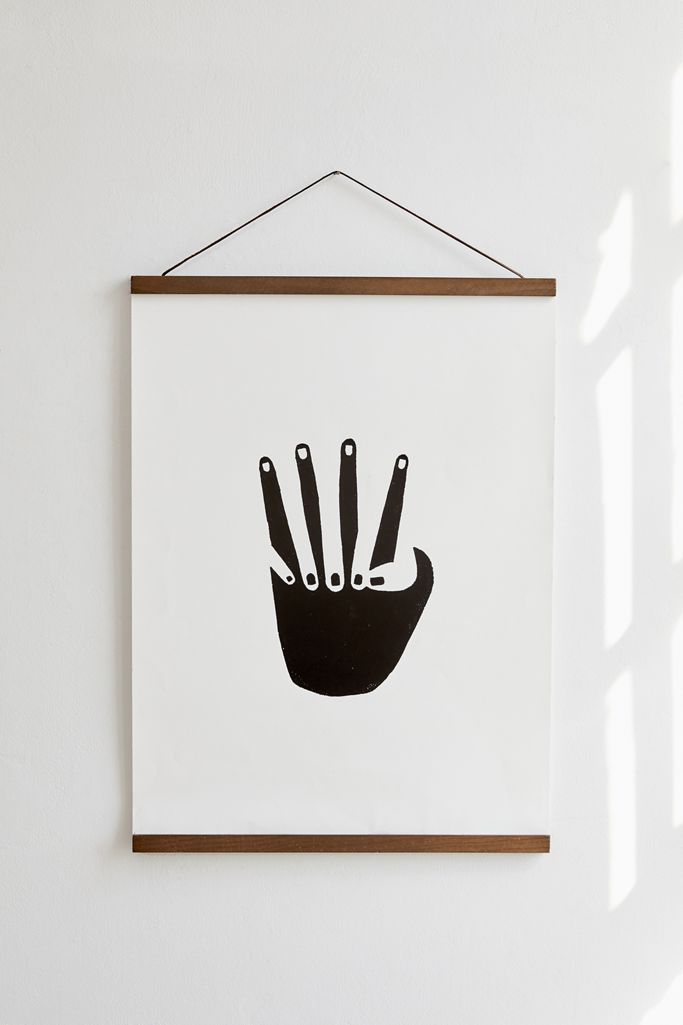 Wooden Print Dowel Hanger | Urban Outfitters (US and RoW)