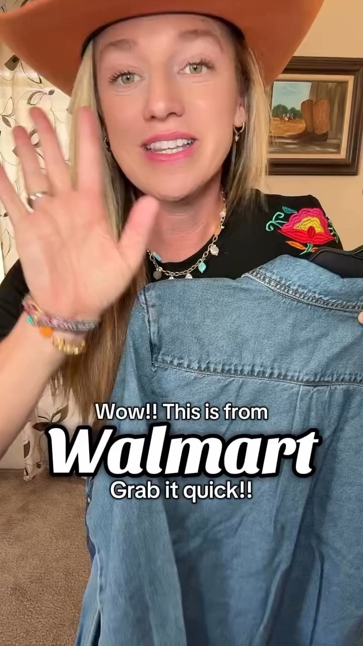 Denim Top from Walmart!
Follow + COmment COWGIRL for 🔗
This denim top is soooo cute and it’s fully stocked! Grab it now and thank me later!!!
Wearing size medium in everything!!
Comment COWGIRL below to receive a DM with the link to this top!
#Itksalealert #ltkfindsunder50 #ltkfindsunder100 #westernfashion 
#walmartstyle @walmartcreator @walmartstyle