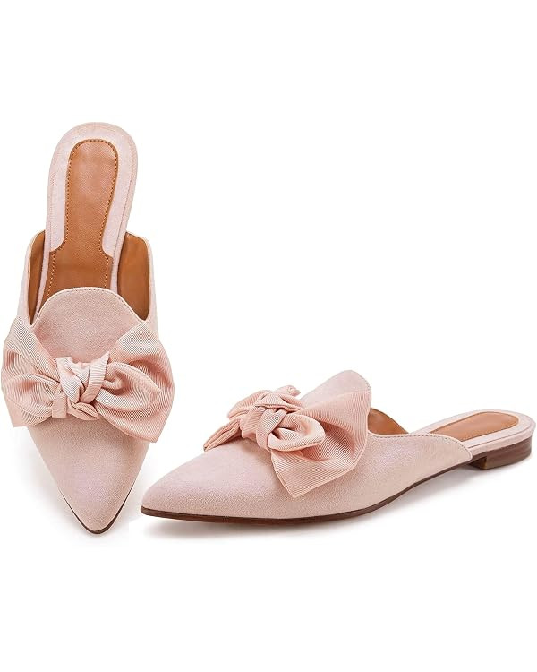Rilista Mules for Women Slip On Comfortable Pointed Toe Womens Loafers Women's Flats for Women's ... | Amazon (US)