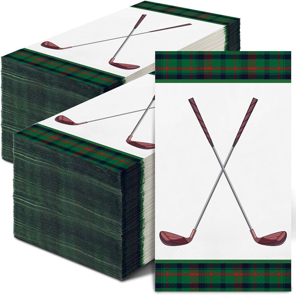 200 Pcs Golfing Paper Guest Napkins Golf Party Decoration 2 Ply Golfing Bathroom Guest Towel Napk... | Amazon (US)