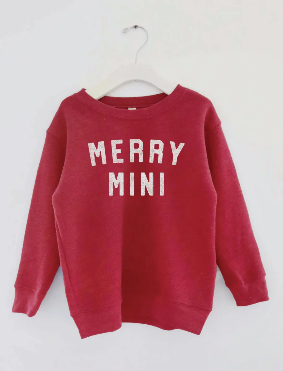 MERRY MINI kids unisex sweatshirt- holiday final sale* | Hazel Tide