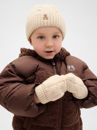 Baby & Toddler CashSoft Cable-Knit Beanie & Mittens Set | Gap (US)