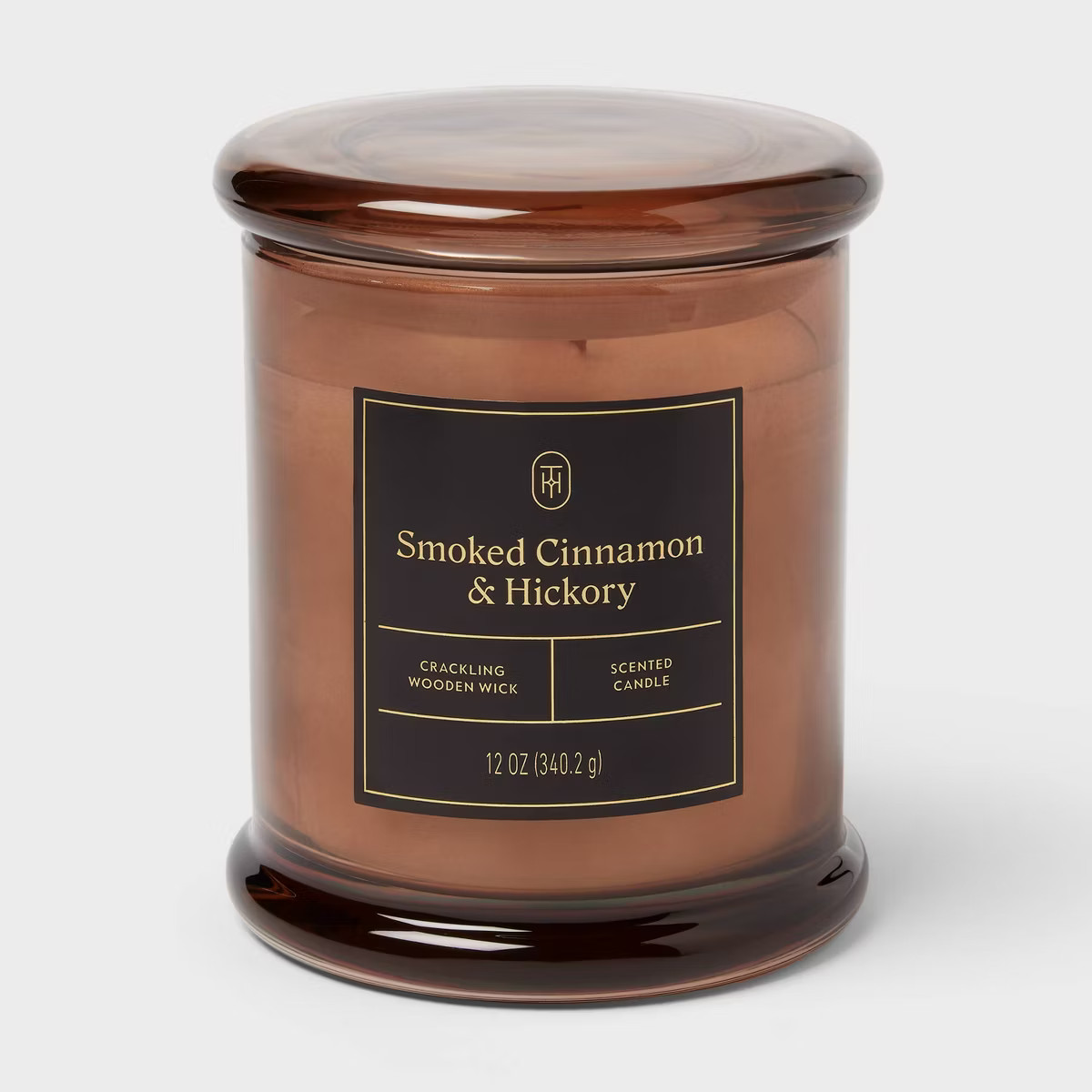 Wooden Wick Smoked Cinnamon and Hickory Jar Candle 12oz - Threshold™ | Target