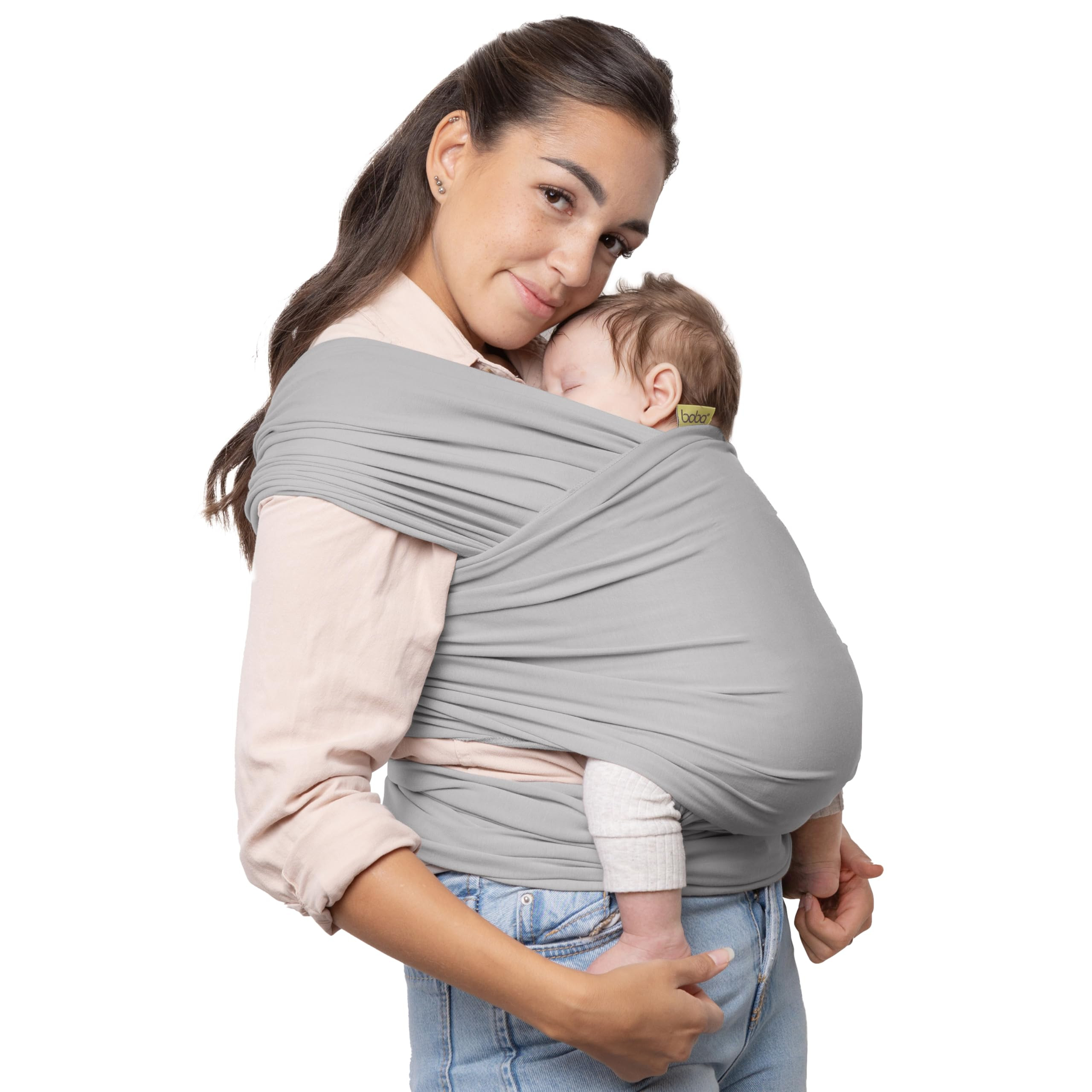 Serenity Stretchy Baby Wrap Carrier - Newborn to Toddler, Hands-Free, 7-35lbs (Light Grey) | Amazon (US)