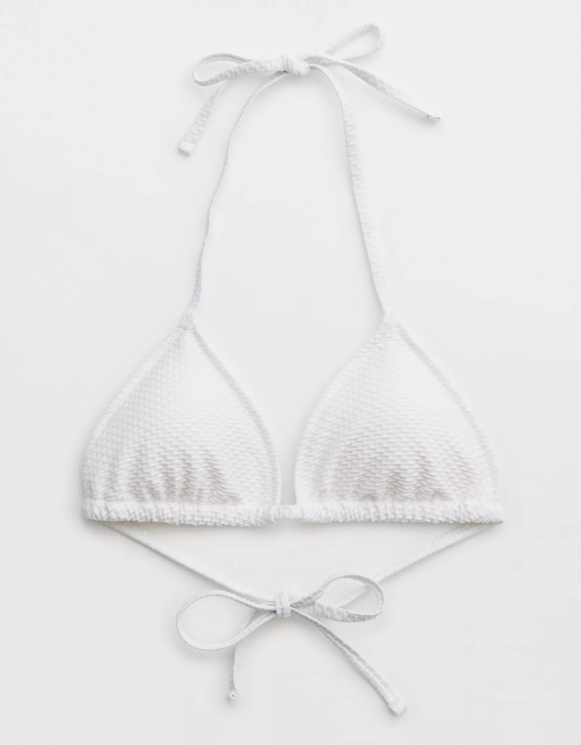 Aerie Jacquard String Triangle Bikini Top | Aerie