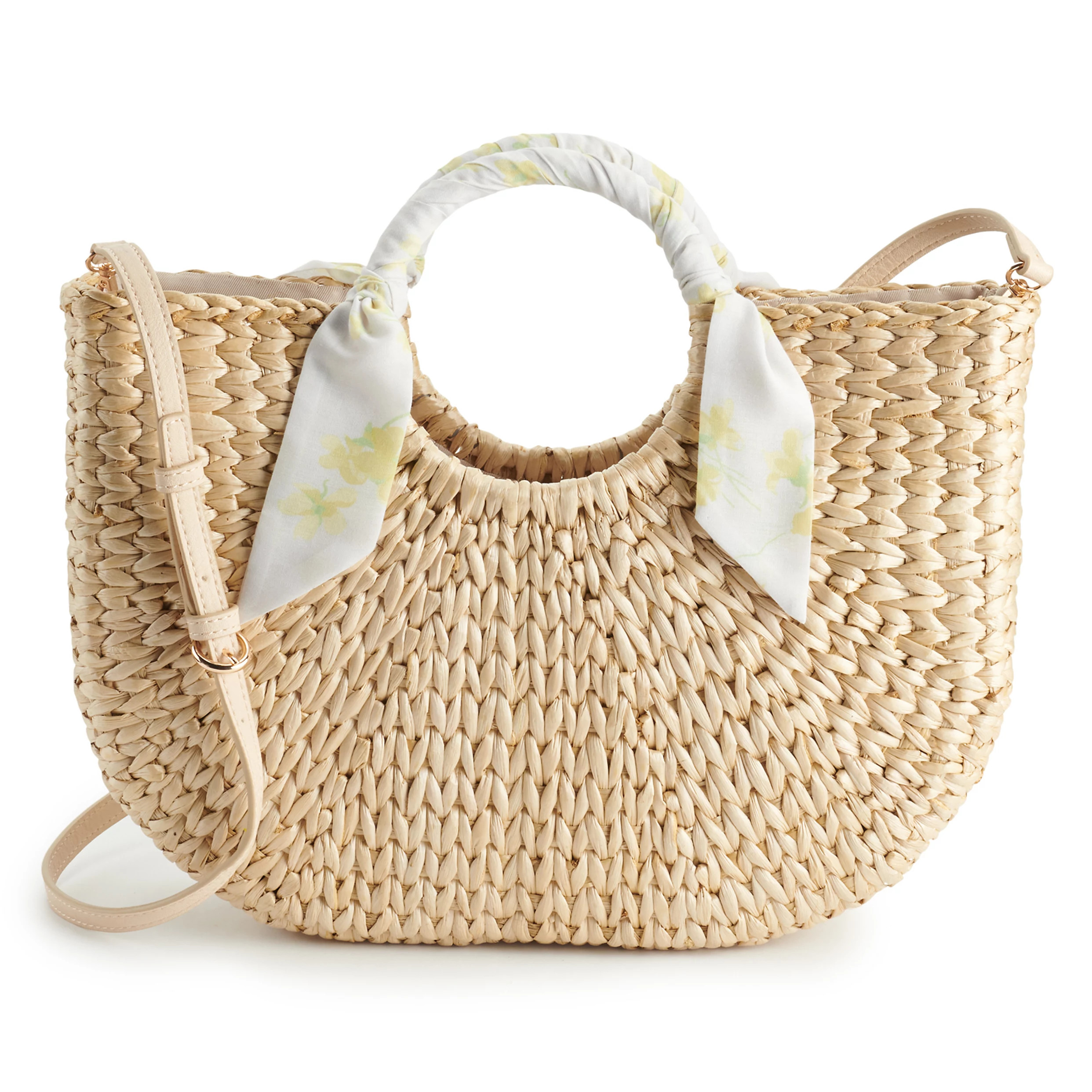 LC Lauren Conrad Scarf Half Moon Tote Bag | Kohl's