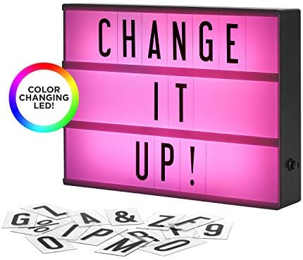 My Cinema Lightbox - Color-Changing Marquee Signs with Letters, Numbers, and Symbols, 3 Modes - P... | Amazon (US)