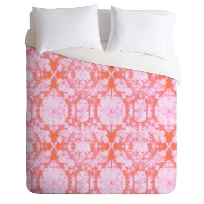 Schatzi Brown Bexeley Tie Dye Pink Comforter Set - Deny Designs | Target