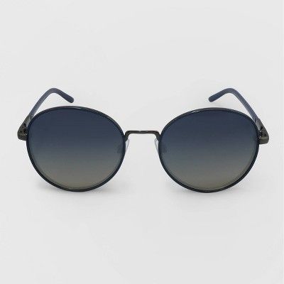 Women's Round Plastic Metal Combo Sunglasses - A New Day™ Blue | Target