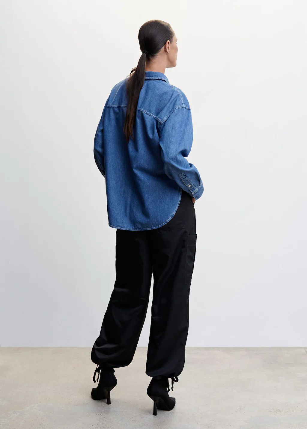 Oversize denim shirt -  Women | Mango USA | MANGO (US)