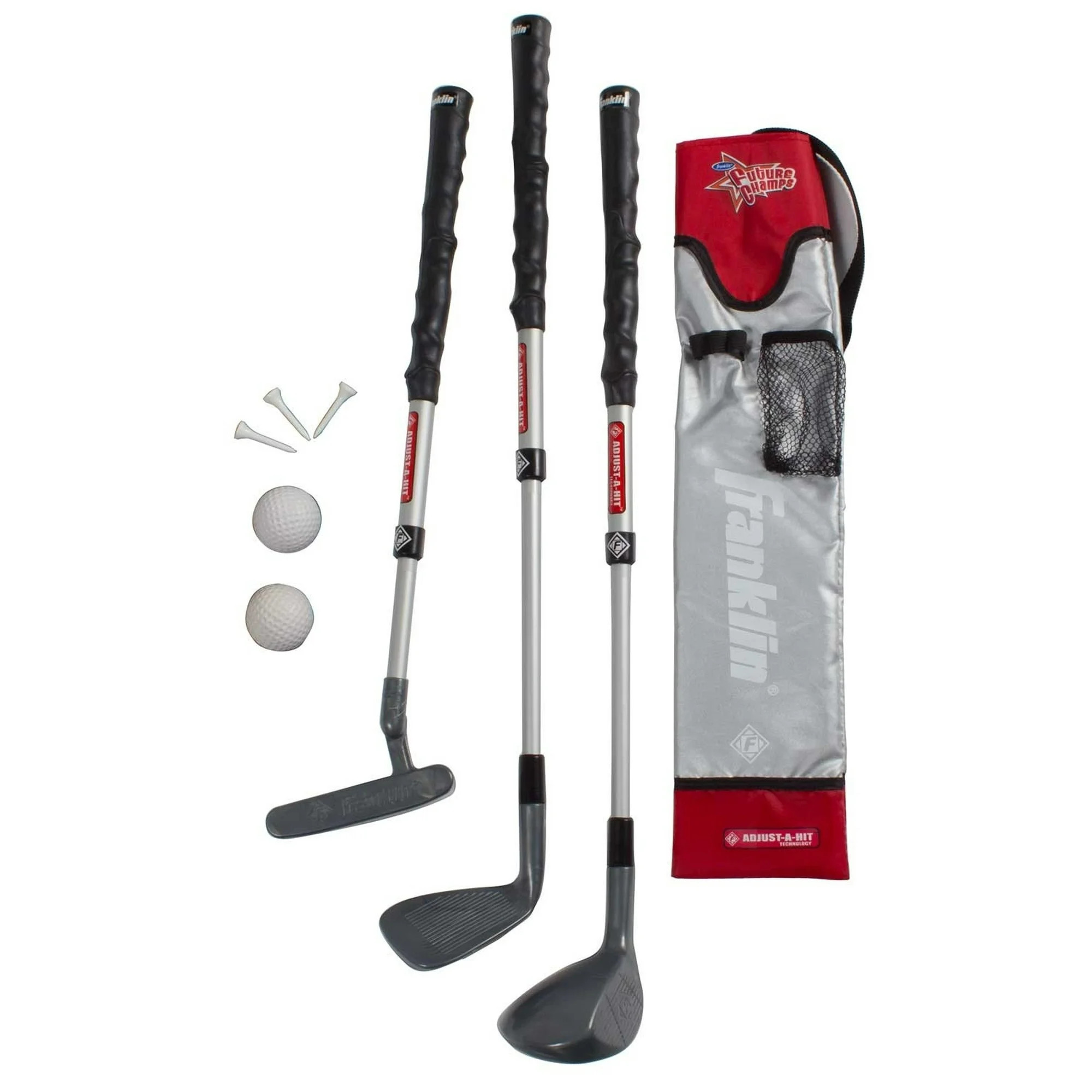Franklin Sports Kids Plastic Golf Set - Adjustable Youth Clubs - Red | Walmart (US)