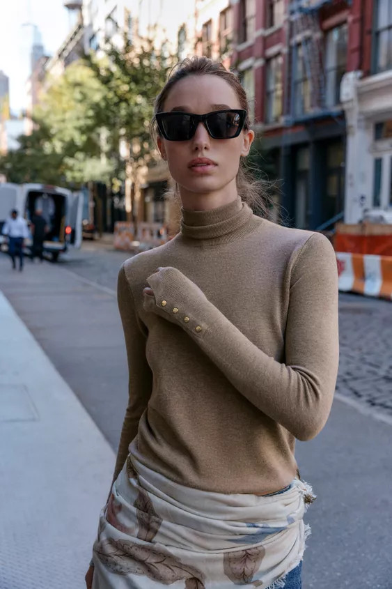 BASIC PLAIN KNIT JUMPER | Zara UK