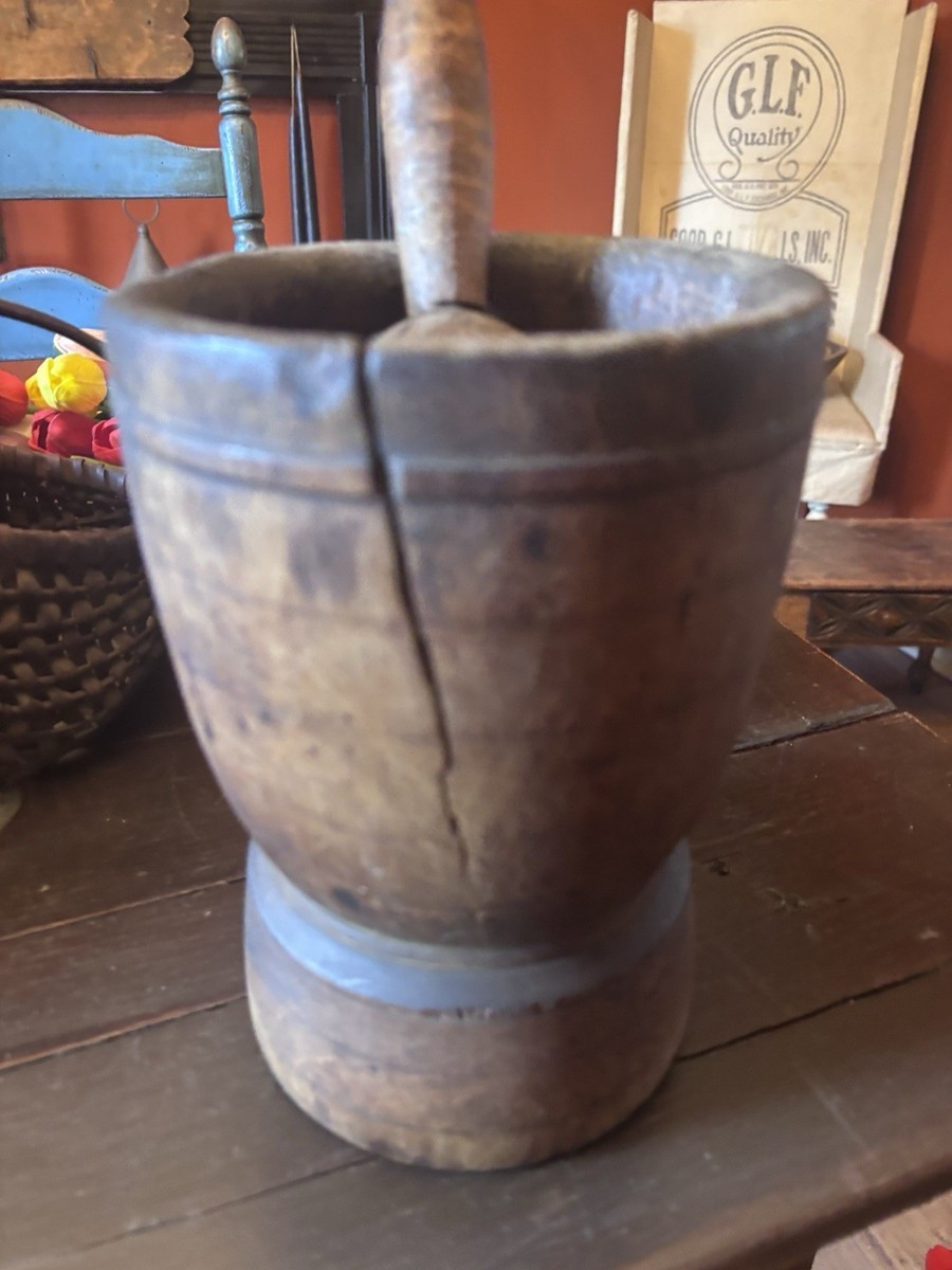 LARGE Primitive Antique Mortar And Pestle | eBay US