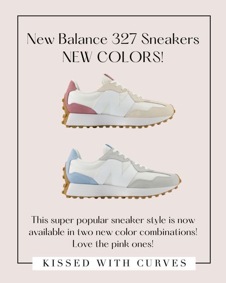 These best selling New Balance 327 sneakers are now available in two new color combinations! Love the pink ones! Great everyday casual sneakers. 

Sneakers, New Balance 327, NB 327, New Balance running shoes, New Balance tennis shoes, pink sneakers, blue sneakers, athletic shoes, running shoes, gifts for her, gifts under $100

#LTKFindsUnder100 #LTKShoeCrush #LTKActive