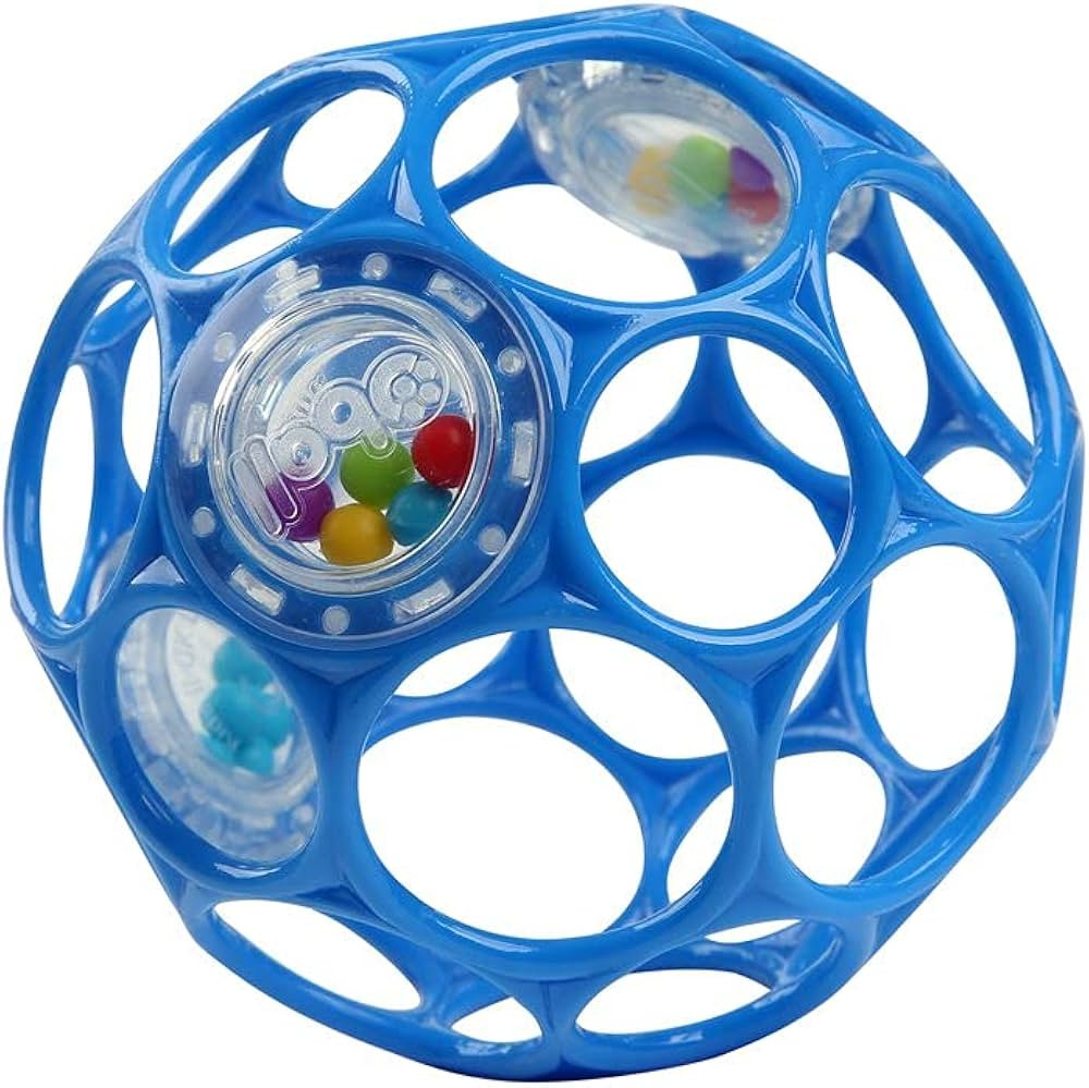 Bright Starts Oball Rattle Easy-Grasp Toy - Blue, 4", Ages Newborn+ | Amazon (US)