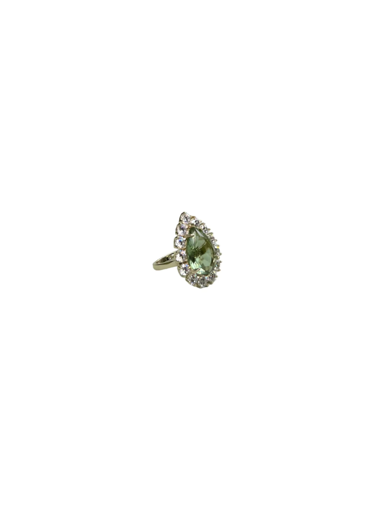 Embellished Green Teardrop Ring | Nicola Bathie Jewelry