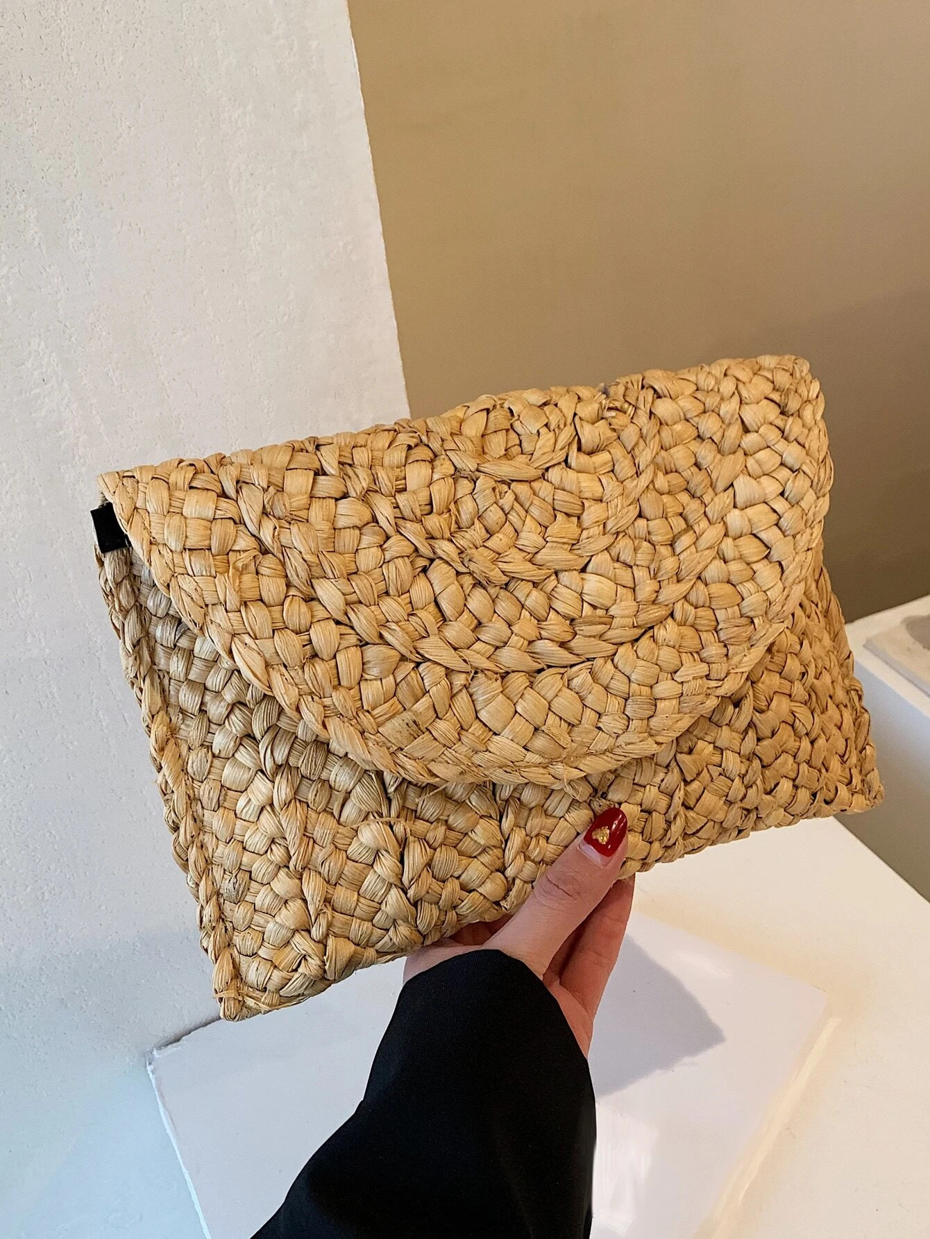 Fashionable Vacation Simple Beach Style Solid Clutch Bag For Streetwear | SHEIN