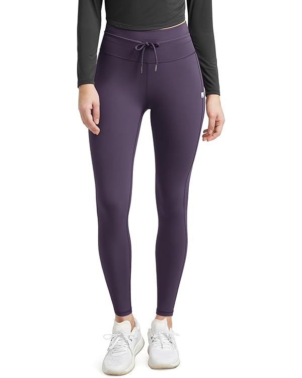 ODODOS Women's Drawstring Tie Daily Leggings 25" / 28" High Waist Workout Yoga Pants | Amazon (US)