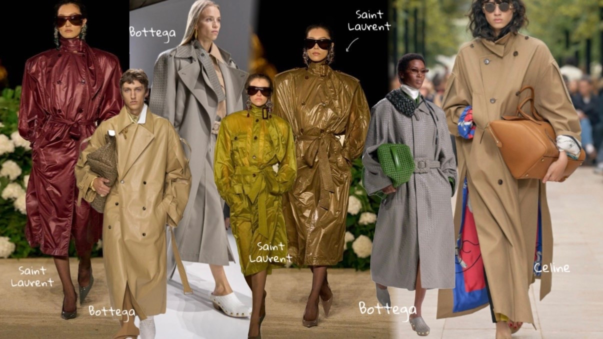 Fashion trends for 2026 spring summer .
Oversized trench coats
Oversized coats