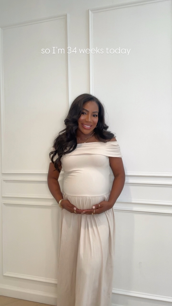T-minus one month to go until I trade this belly for a baby! 🍼👀🩷

This dress is one of my favs that I’ve picked up recently that’s actually not maternity wear — I sized up to a medium. It’s under $50 and comes in a ton of colors! 🤍

#bumpdate #bumplife #pregnancystyle #pregnancyfashion #amazonfashion #amazonfashionfinds 

#LTKSaleAlert #LTKFindsUnder50 #LTKBump