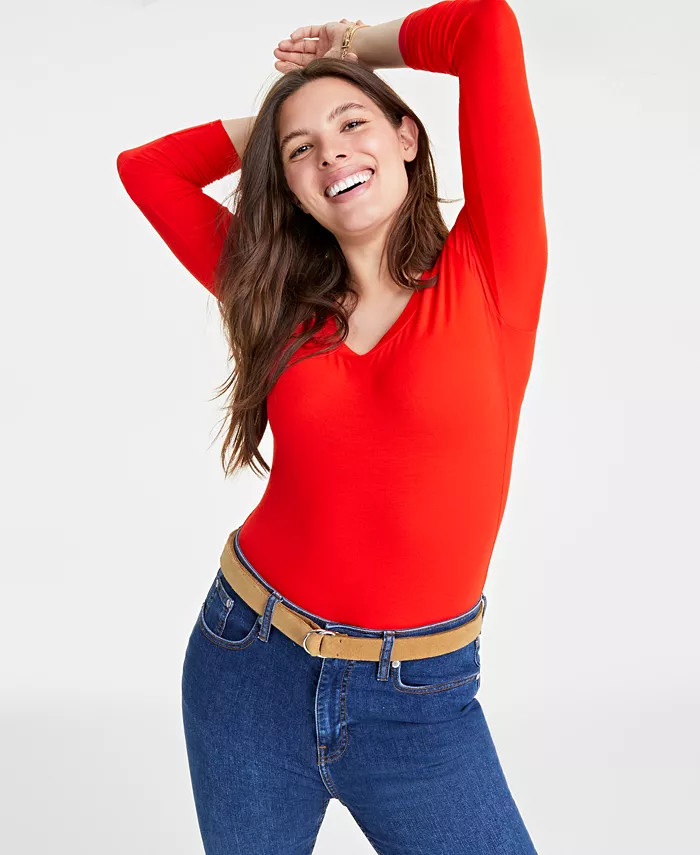 On 34th Women's Modal Long-Sleeve Bodysuit, Created for Macy's - Macy's | Macys (US)