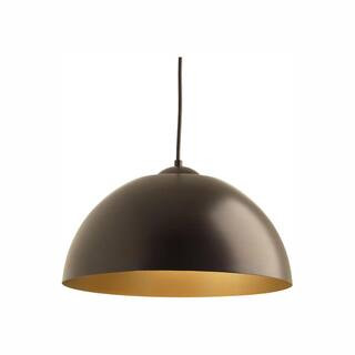 Progress Lighting Dome Collection 17-Watt Antique Bronze Integrated LED Pendant-P5341-2030K9 - Th... | The Home Depot