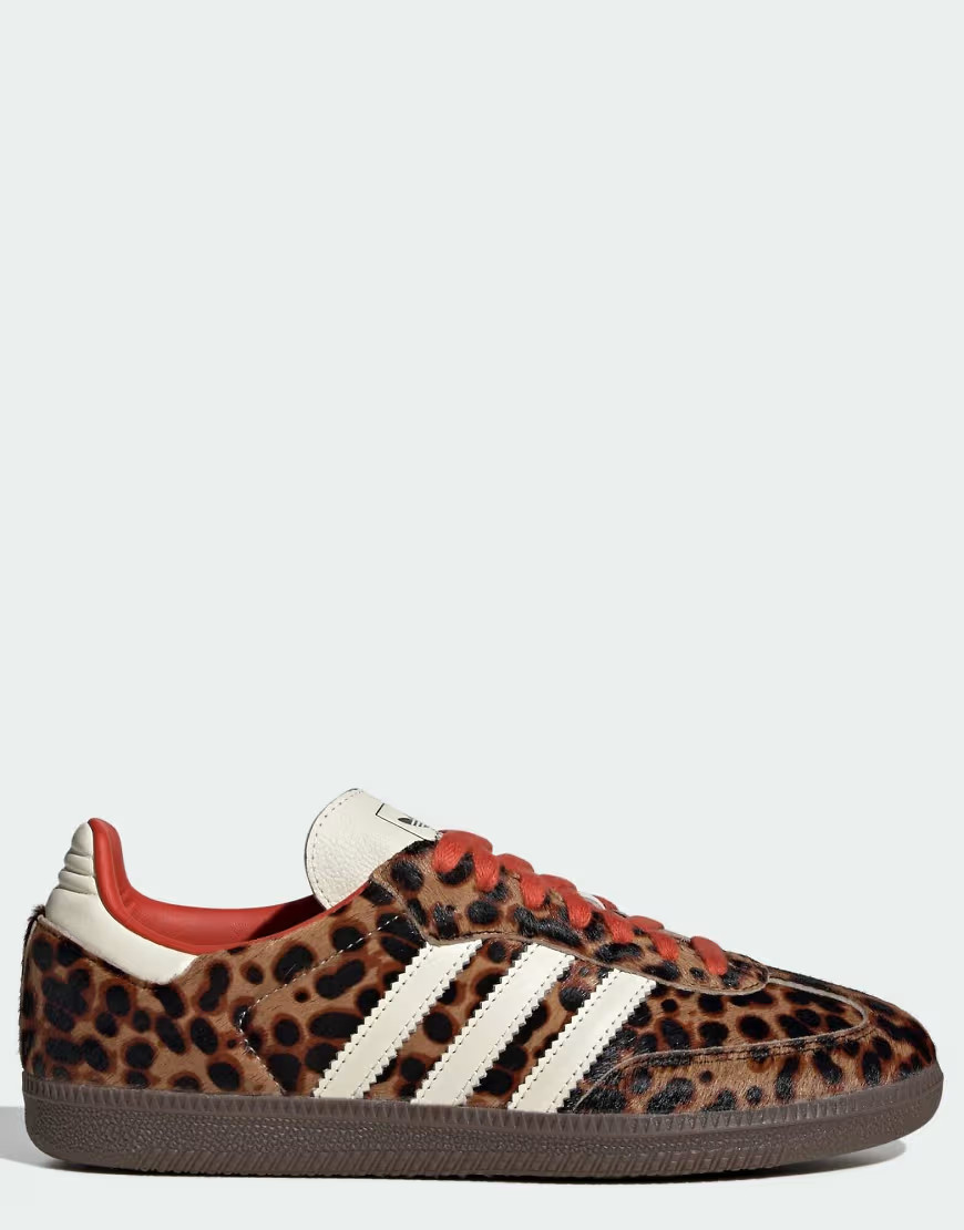 adidas Originals samba sneakers in leopard print-Brown | ASOS (Global)