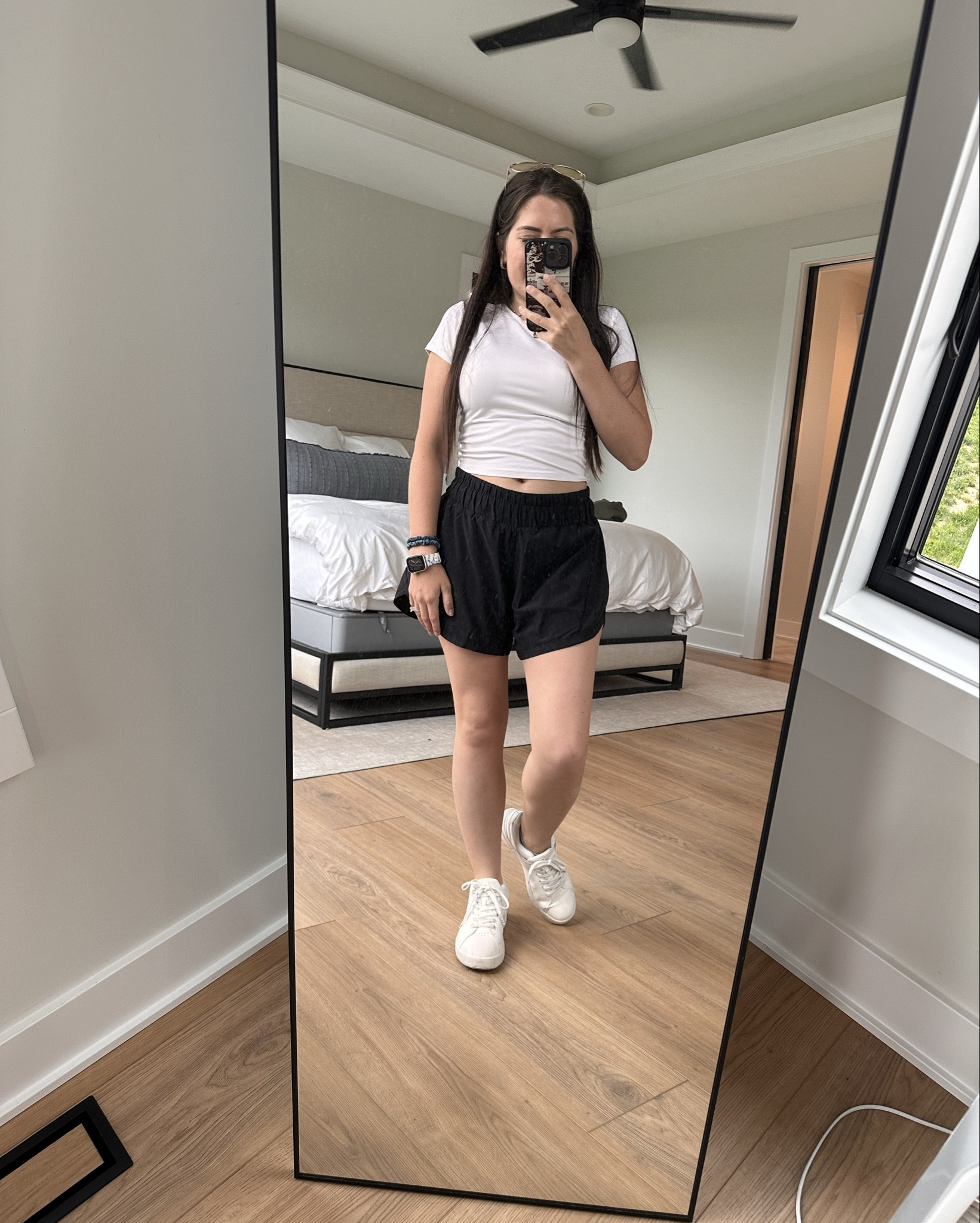 Cute, simple and comfy outfit for running around all day! These shoes are beyond comfy from on cloud! My white top is from Hollister. I’m wearing a medium. Shorts are LuLulemon 

#LTKStyleTip #LTKActive