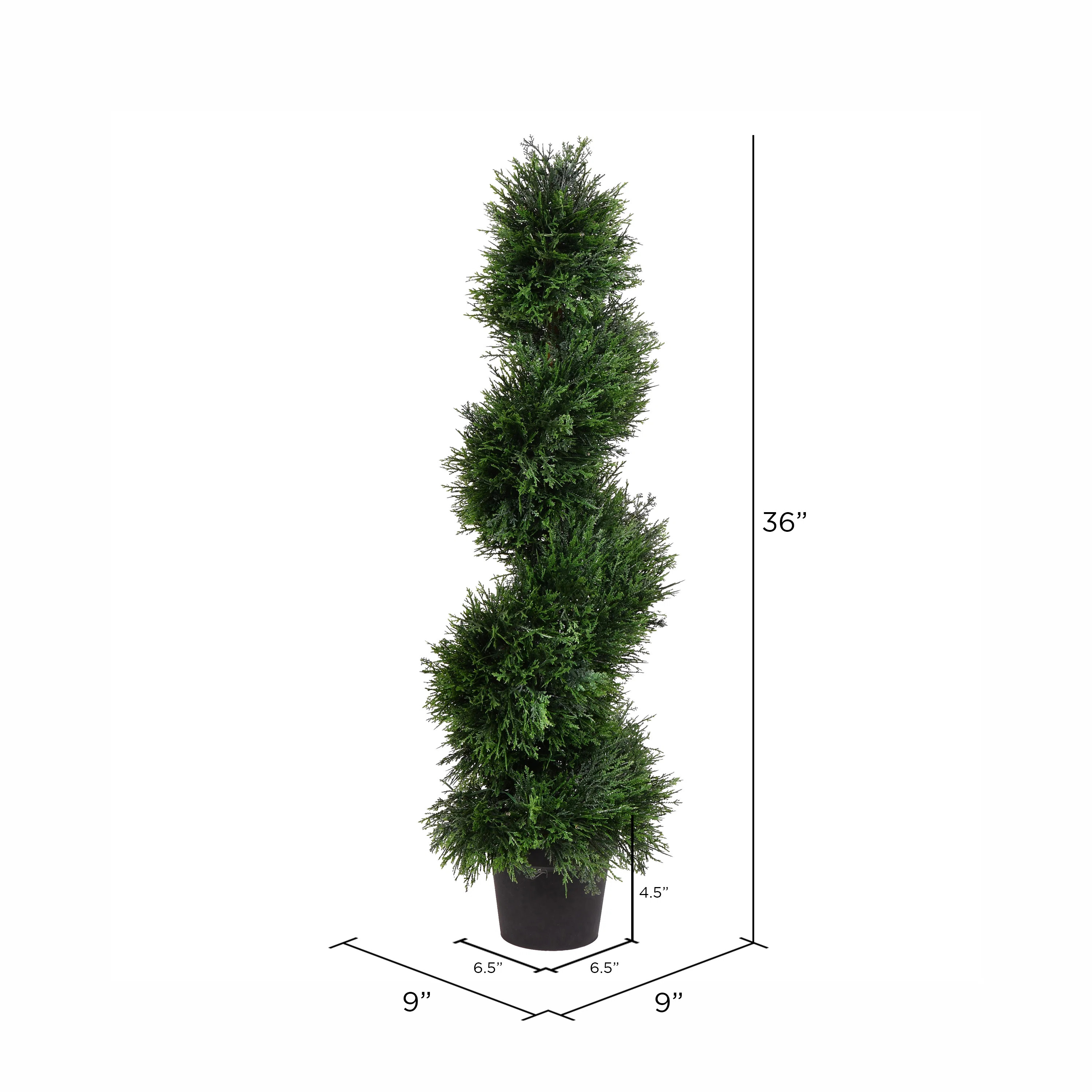 Artificial Potted Green Cedar Spiral Tree | Wayfair North America