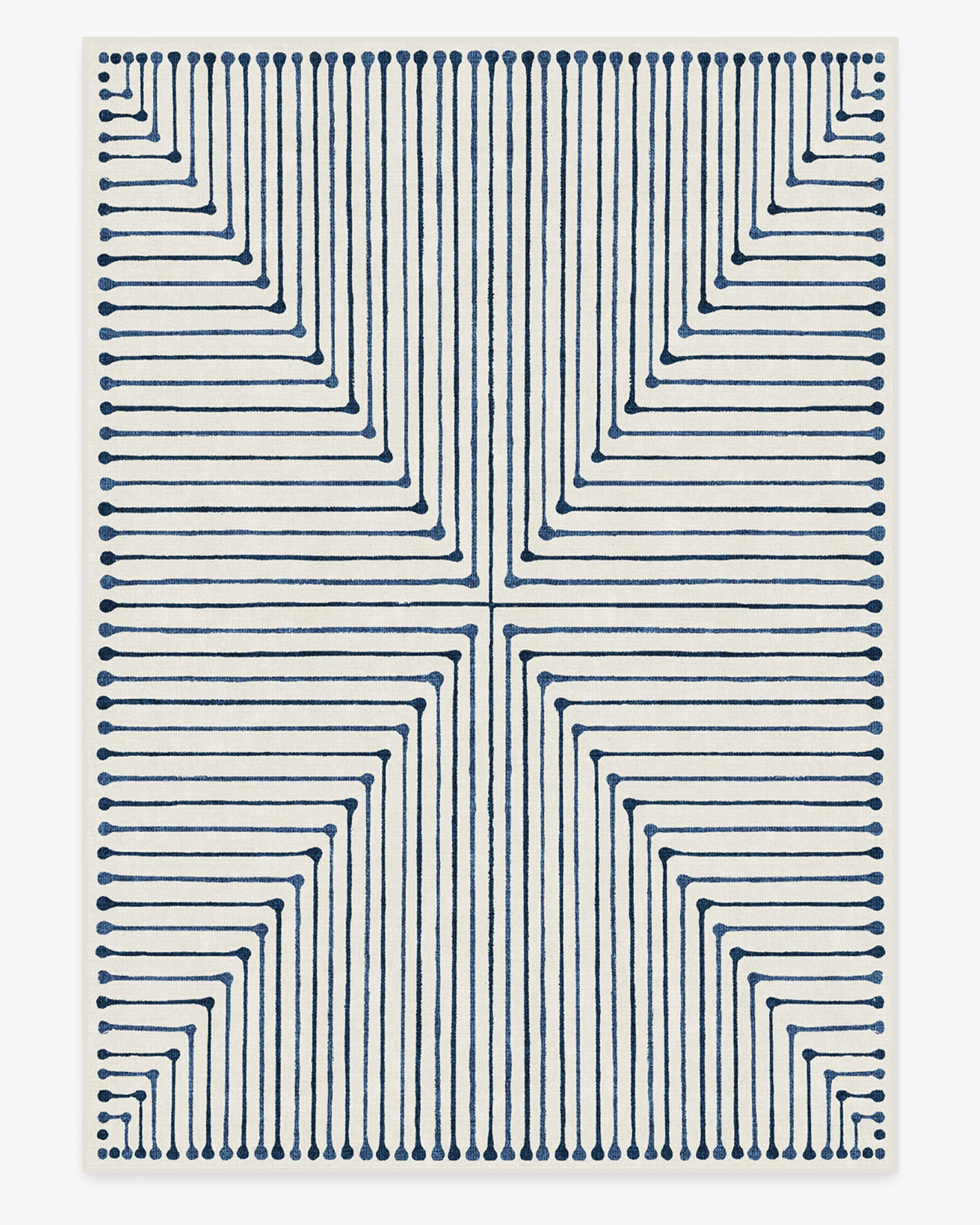 Inkdrop Slate Blue Flatwoven Rug by Jonathan Adler | Ruggable