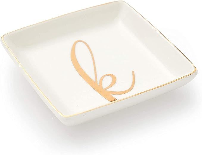 Amazon.com: Letter K Ceramic Trinket Tray, Monogram Initials Jewelry Dish (4 x 4 Inches) : Clothi... | Amazon (US)