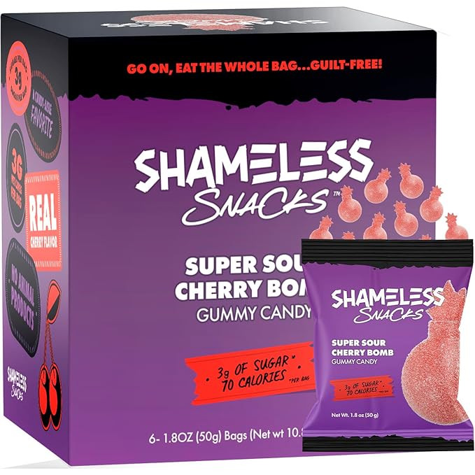 Shameless Snacks - Healthy Low Calorie Snacks, Low Carb Keto Gummies (Gluten Free Candy) - 6 Pack... | Amazon (US)