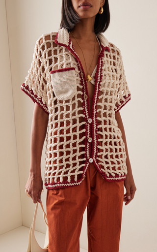 Sessa Crocheted Cotton Shirt | Moda Operandi (Global)