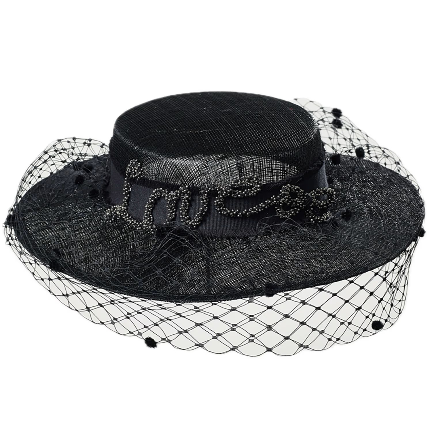 Nina Shallow Boater Headdress | Wolf & Badger