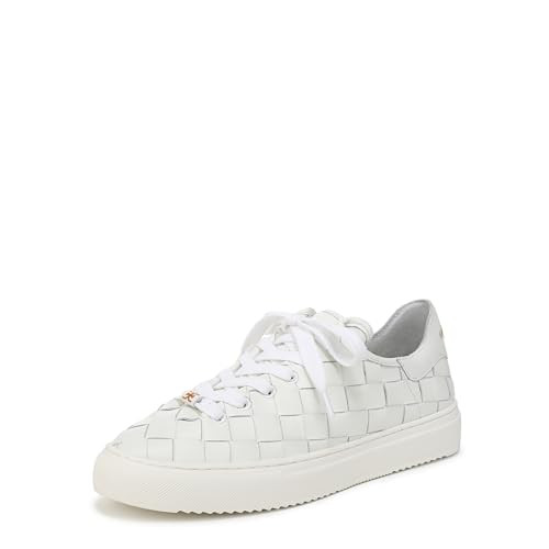 Sam Edelman Women's Poppy Woven Sneaker, Bright White, 10 | Amazon (US)