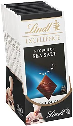 Lindt EXCELLENCE Sea Salt Dark Chocolate Bar, Great for Holiday Sharing, 3.5 oz. (12 Pack) | Amazon (US)