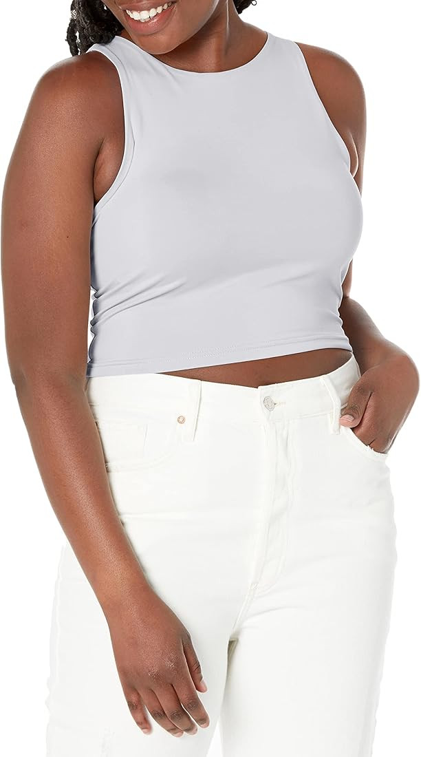 REORIA Women’s Sexy Sleeveless Racer Back Tank Tops Halter Neck Crop Tops | Amazon (US)
