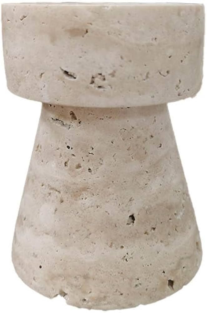 Travertine Stone Candleholder, 4" H | Amazon (US)