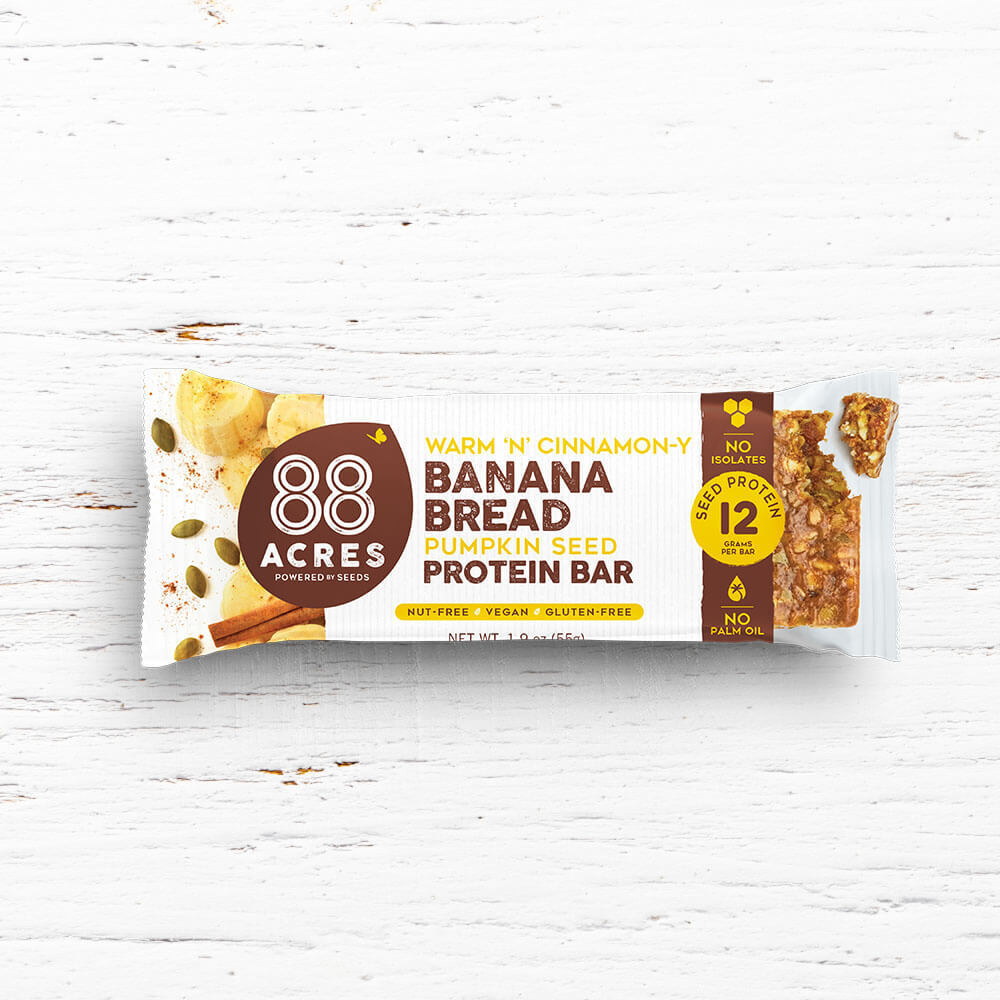 (Pack of 9), 88 Acres Banana Bread Protein Bars, 1.9 oz | Walmart (US)