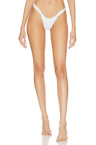 BEACH RIOT Joan Lurex Bikini Bottom in White Shine from Revolve.com | Revolve Clothing (Global)