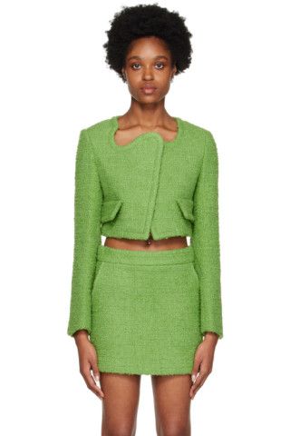 Green Curved Jacket | SSENSE