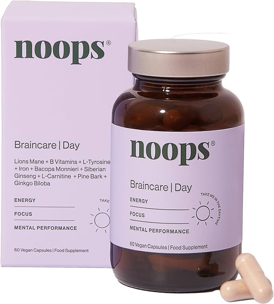 Noops Nootropics Brain Care for Focus & Energy - Nootropic Memory Enhancer with Lion's Mane, Baco... | Amazon (UK)
