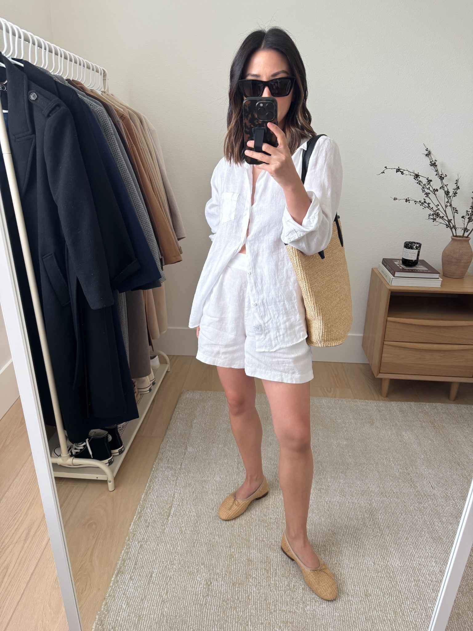 Summer linen sets. How to style linen sets. This is the Frank & Eileen linen shirt which is my current favorite. I'll link Gap's version because it's a great affordable option (just size up)

Frank & Eileen shirt xs
Michael Stars shorts xs (old)
Mansur Gavriel flats 5
Madewell tote (old)
YSL Sunglasses

#LTKItBag #LTKPetite #LTKSummerEdit