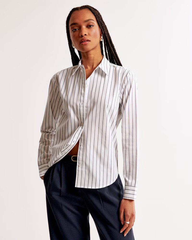 Relaxed Poplin Shirt | Abercrombie & Fitch (US)