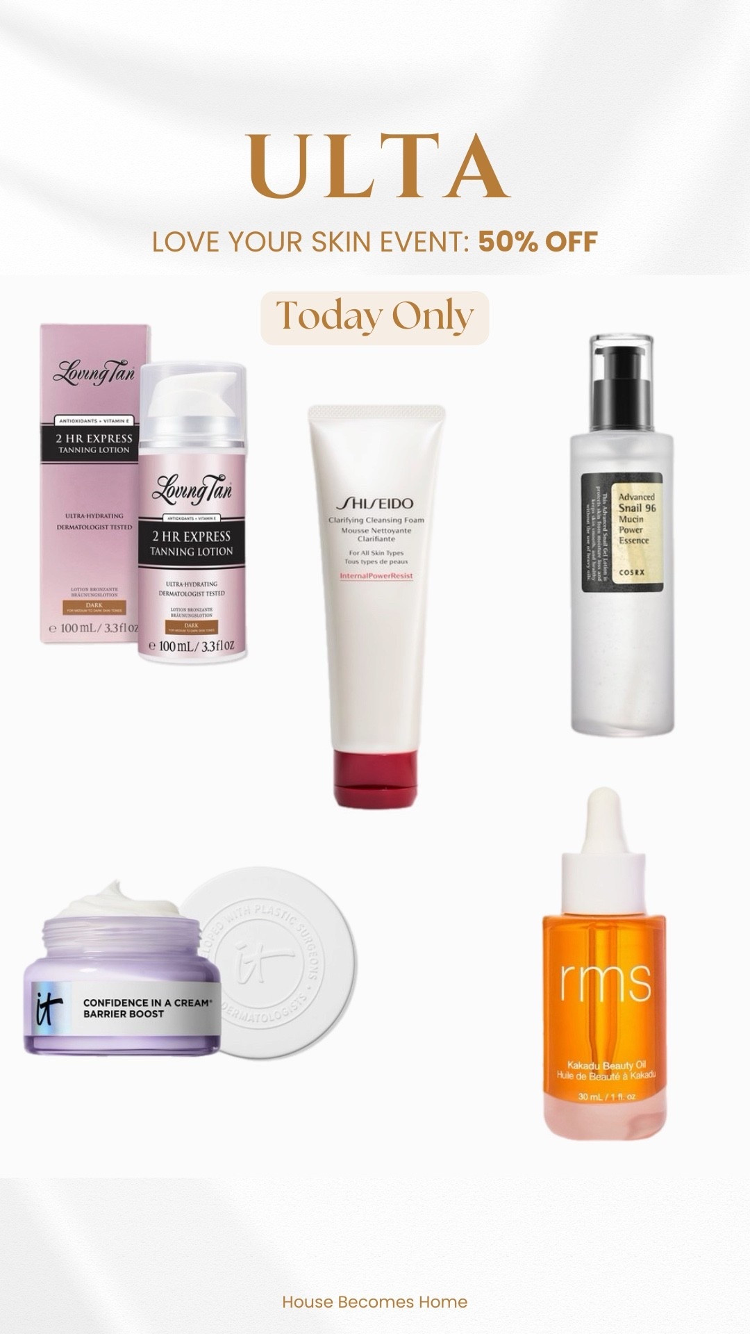 Ulta 50% off today only!!!




#LTKBeauty #LTKFindsUnder50 #LTKSaleAlert