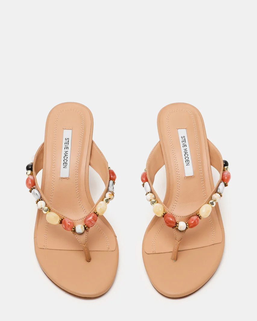 FAROH Stone Natural Multi Thong Women's Heel | Steve Madden (US)
