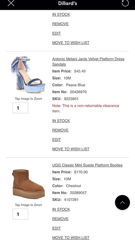 Dillard clearance sale is SO good! So many cute shoes under $60